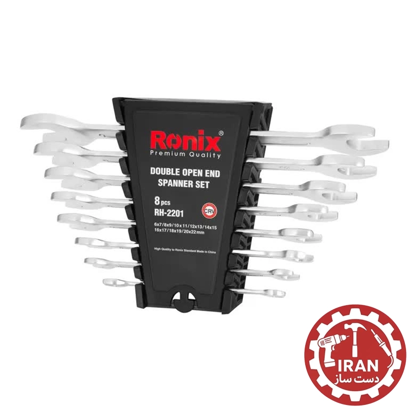 مجموعه 8 عددی آچار دو سر تخت مدل RH-2201  (1.8) رونیکس